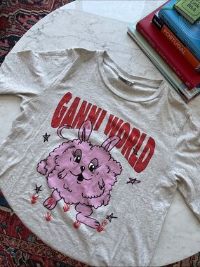 GANNI bunny tshirt